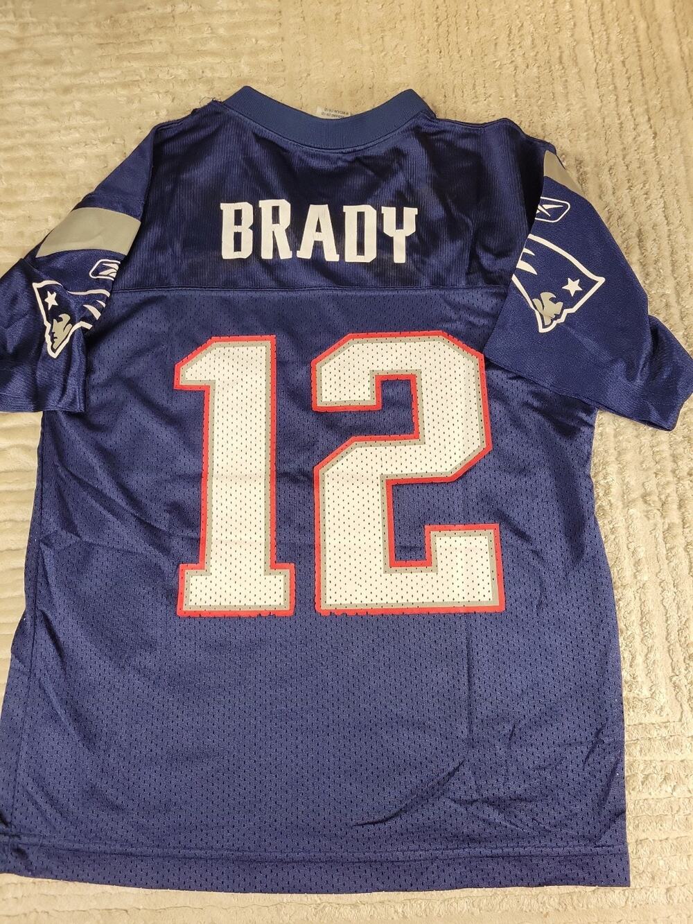 Reebok Tom Brady New England Patriots Jersey Youth Medium Boys Kids Children